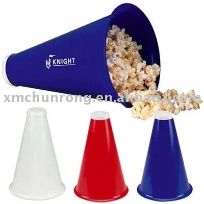 Рекламный пластиковый суперфан Мегафон для попкорна