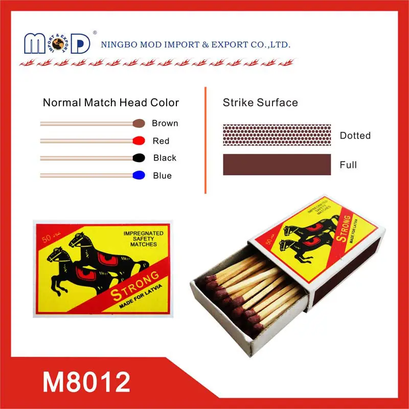 Zebra brand wooden match/cheap safety match