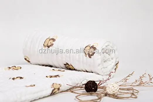 
Muslin Baby Bath Towels Lovely Print Also Warm for Blanket 
