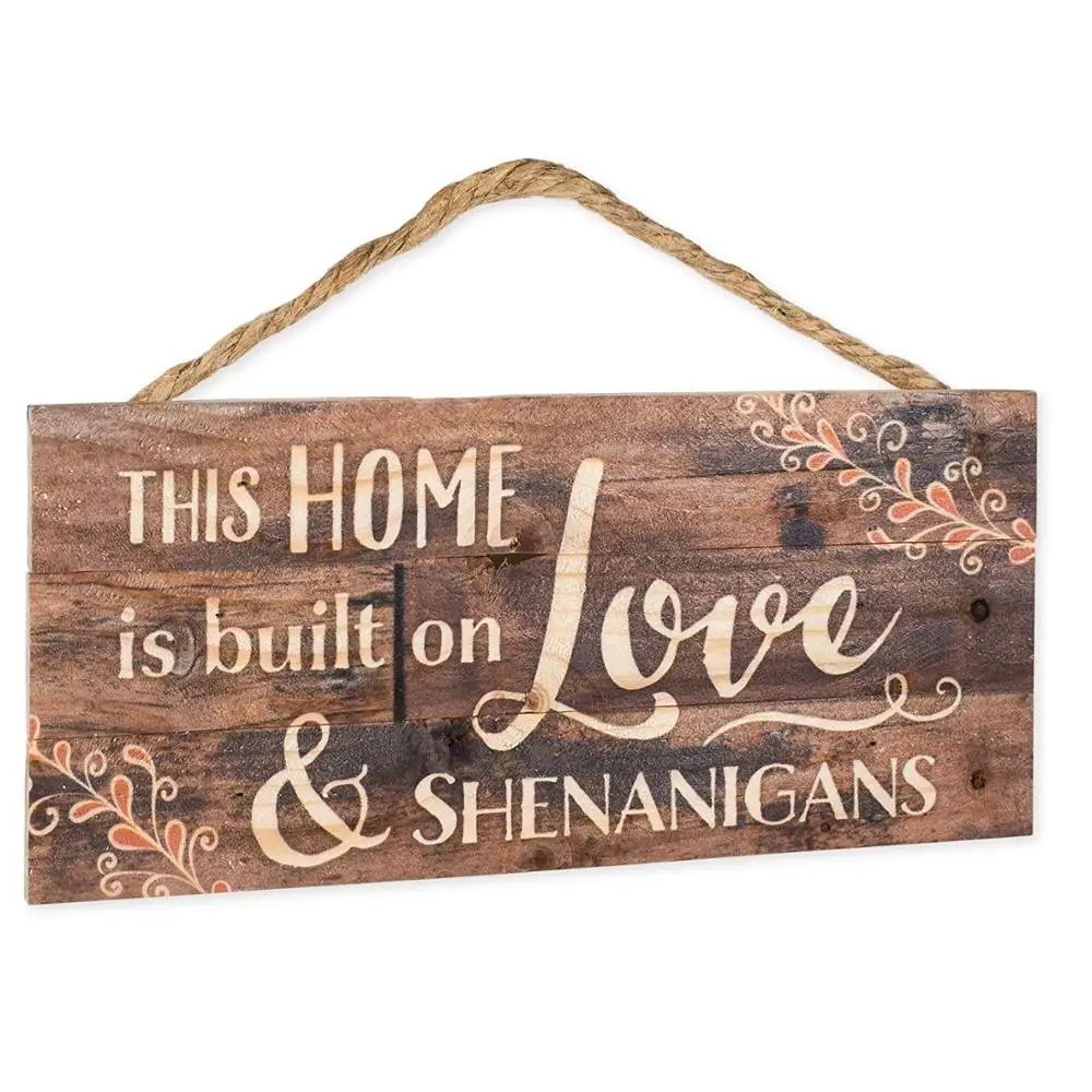 
Wood Plank Design Hanging Sign with distressed design 