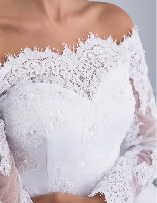
LS004 Made In Jiangsu Cheap wholesale wedding dress long sleeves women bridal gowns 