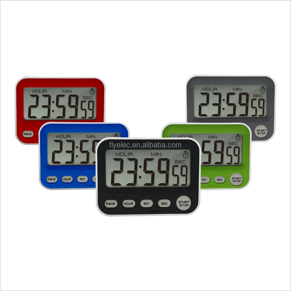 2024 Jumbo LCD pretty modern digital table alarm clock with timer