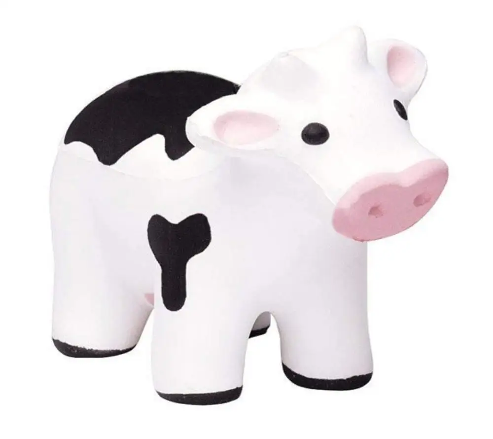 BSCI En71 ASTM Reach cartoon design cow foam stress ball Stress Pressure Reliver Vent Ball