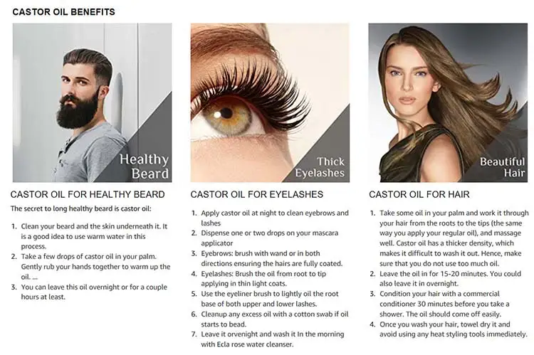 Собственная торговая марка эфирные масла для тела лица масло ресниц сыворотка роста волос тушь набор кистей чистый касторовое холодное прессование рафинированное