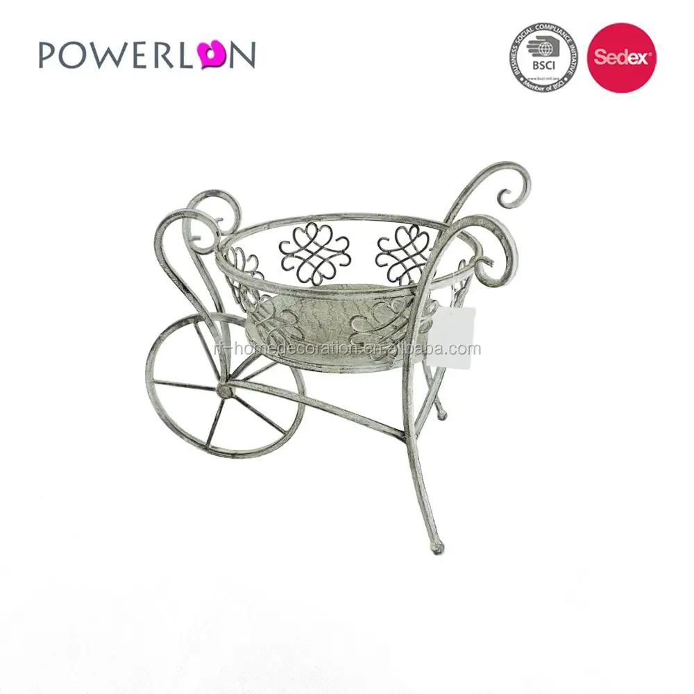 
Iron Bicycle Plant Stand Vintage Metal wheelbarrow Nostalgic Patio Furniture Garden Planter For patio garden 