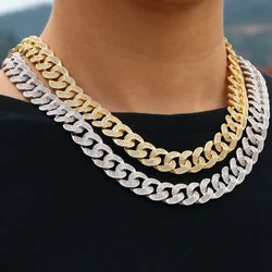 Hip Hop Boys Diamond Thick Gold Plated Chain For Men, Big Size Necklace