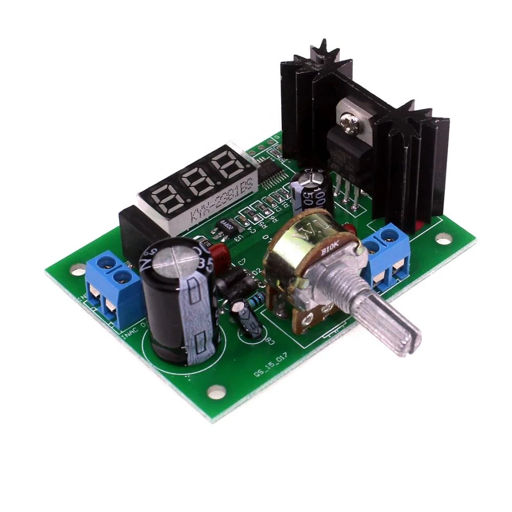 Regulator Step-down Power Supply Module with LED Display 1.25V-28V DC LM317 AC/DC Continuously Adjustable Voltage