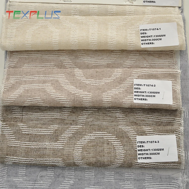 Новый дизайн флокированные дешевые оконные занавески из Италии