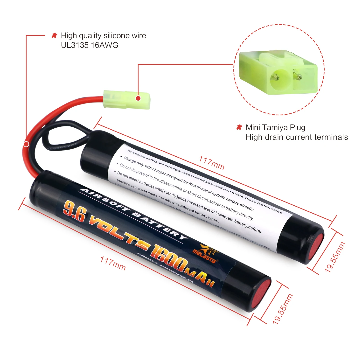 Никель-металлогидридный аккумулятор 8,4 в 9,6 в 1600 мА/ч 2/3 А с разъемом traxxas/tamiya для страйкбола/пистолетов/мини радиоуправляемых автомобилей