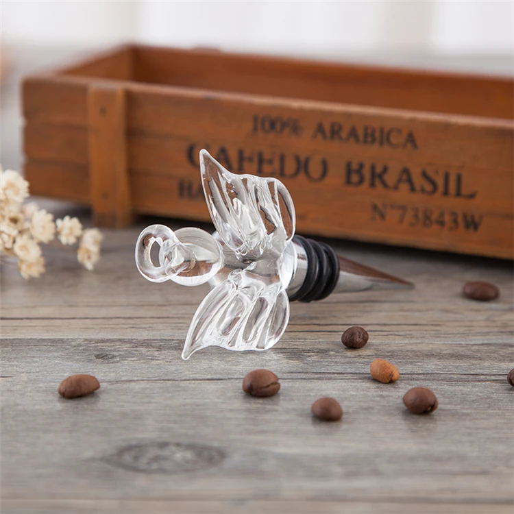 
2019 New Style Crystal Glass Red Wine Bottle Plug Bear Vacuum Plug Household 