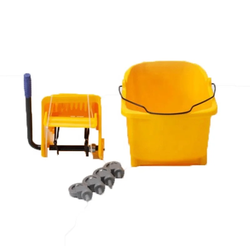 dismountable cylinder hotel cleaning house keeping hand pull small single mop wringer trolley
