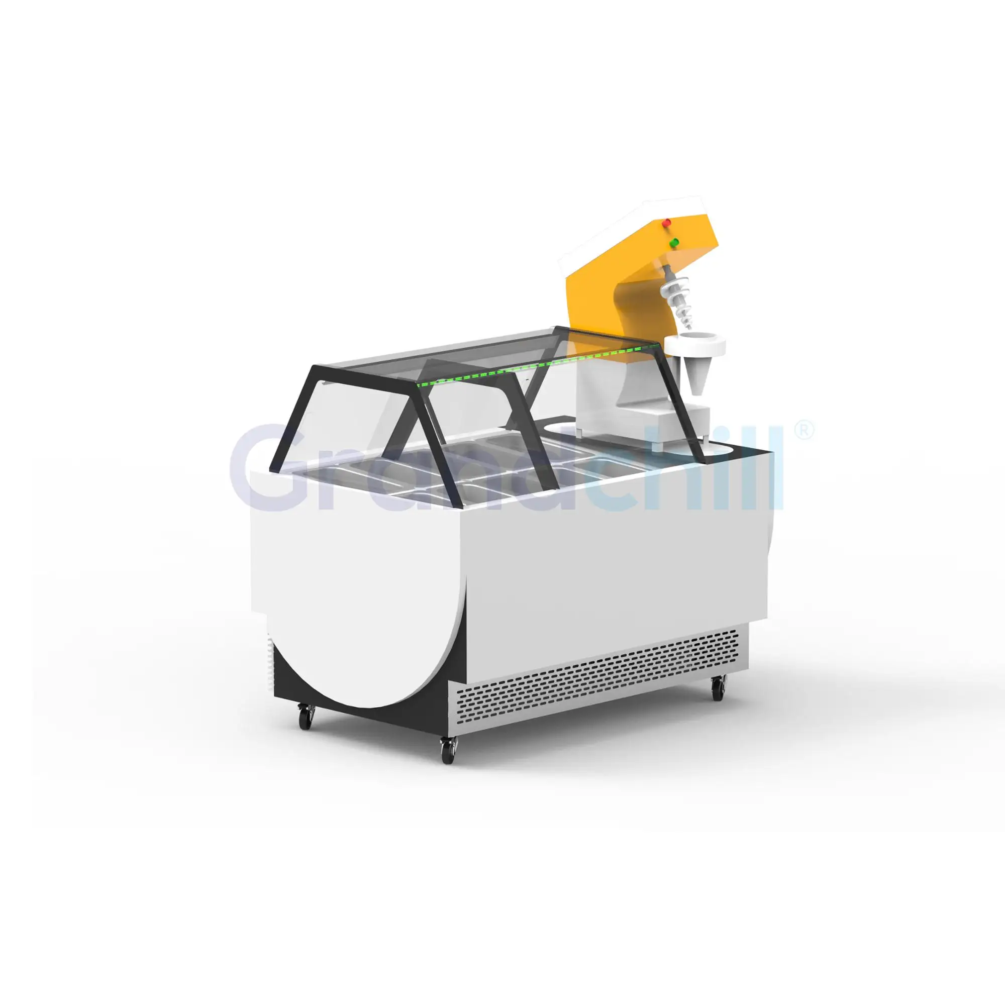 GC-IDA10 10 Pans Gelato Ice Cream and Fruit Display Counter Freezer