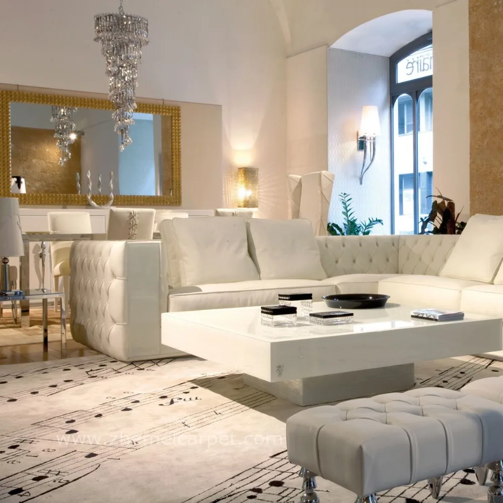 Wool blend Viscose Cotton Cloth Backing Rug Hand Tufted Rug