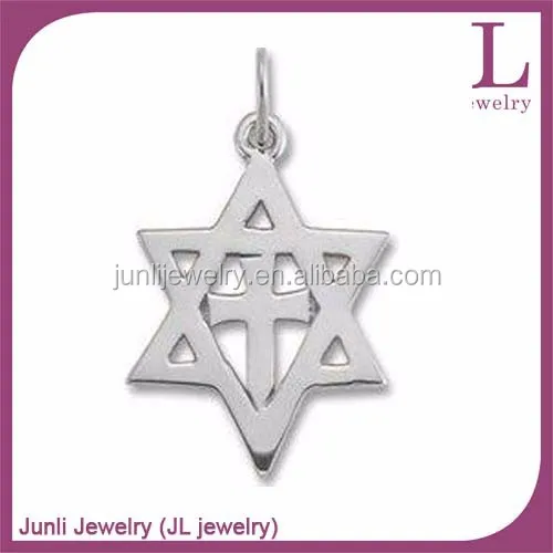 Gold Plated Star Of David Cross Stainless Steel Pendants