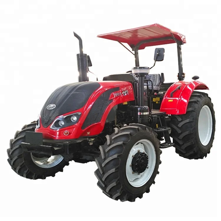 China Farm Machine Equipment Manufacturer TOP 10 Brands 100HP 4 Farm Wheel Agricultural Tractor With YTO Diesel Engine Price