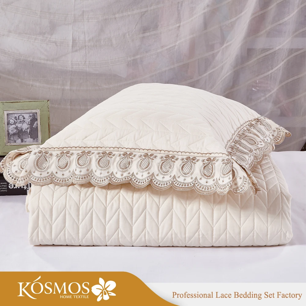
KOSMOS Bedding Quilted Embroidery Design Bedspread Wholesale Bedspreads sets 
