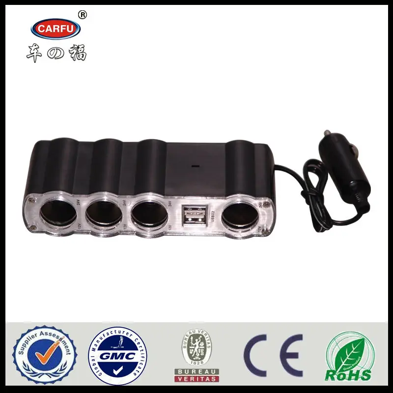 2013 Высокое качество четыре гнезда с USB авто Авто сигареты розетка Высокое качество четыре гнезда сигареты розетка