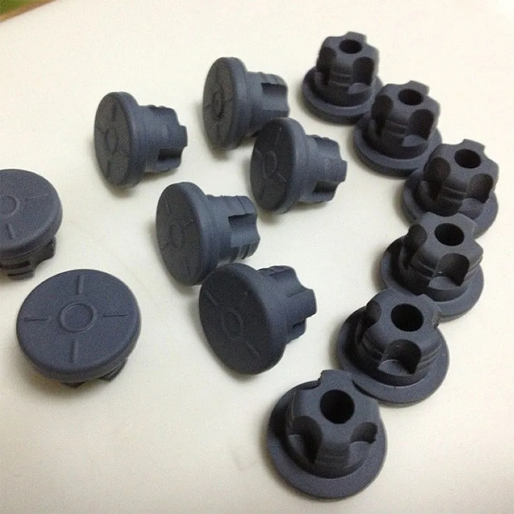 Food grade 20mm butyl rubber stopper for injection vial wholesale glass bottle rubbers custom silicon stopper rubber