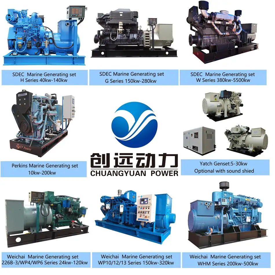 China manufacturer price WeiChai 1500rpm 3 phase kva 150kw marine diesel generating set