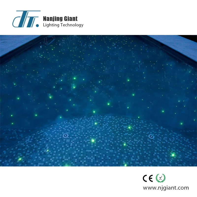 Colour Changeable swimming pool underground light with Fiber optic ceiling light engine