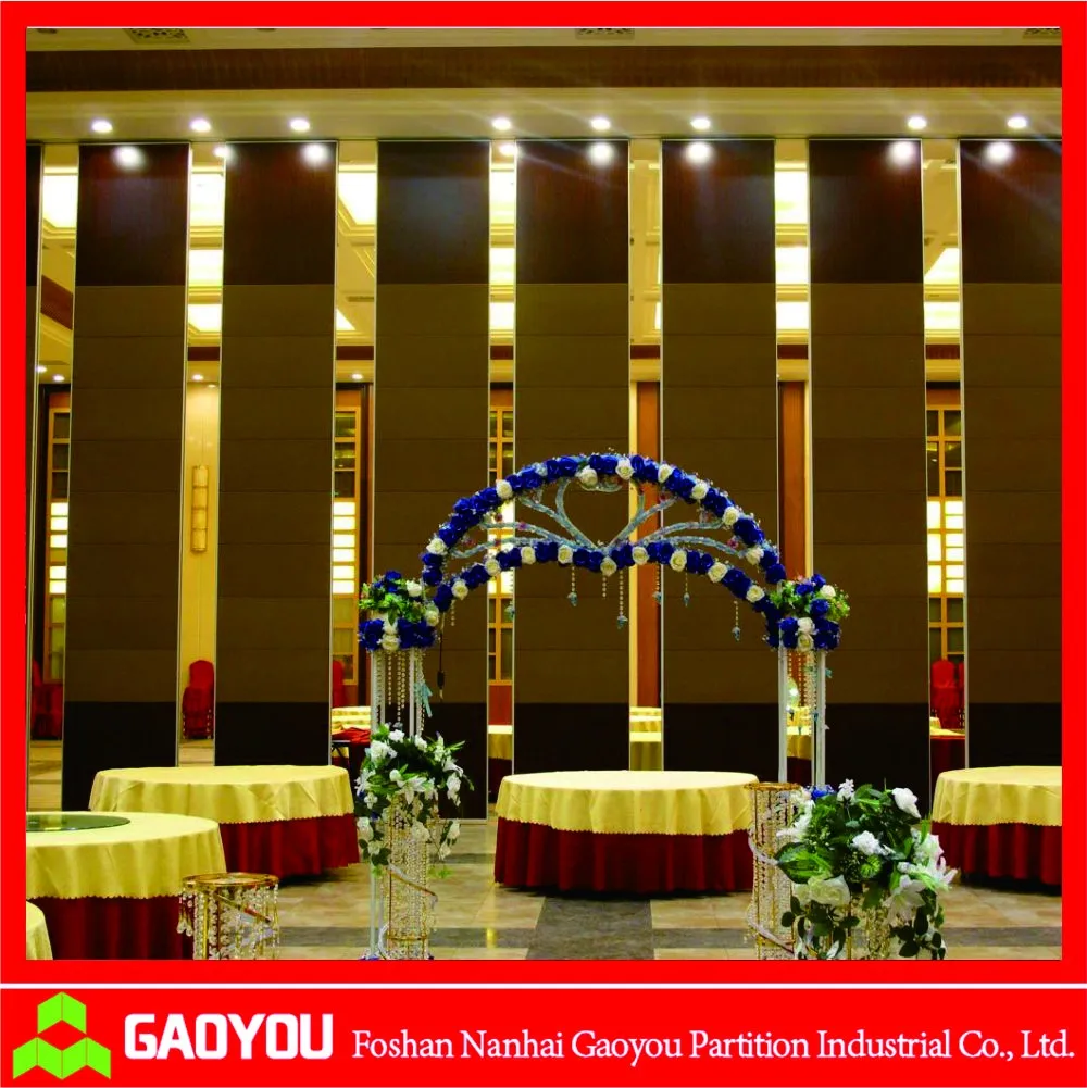 Soundproof folding partition and sliding walls operable movable door for office to divide the room