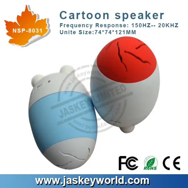 cartoon egg mini portable usb speaker