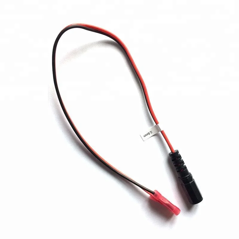 Custom Butt Splice Terminal to 2.1x5.5mm DC Jack Female DC Power Cable 18AWG 2P Red/Black