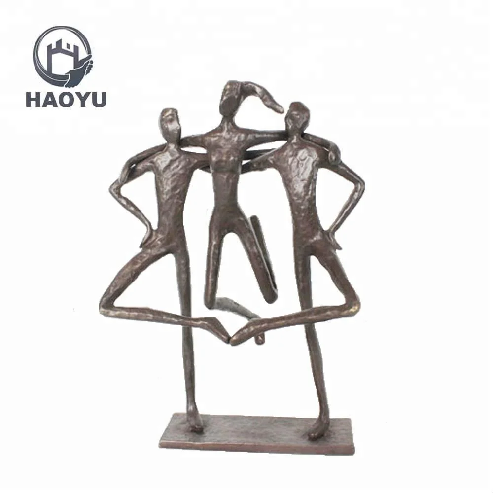 Чугунная бронзовая скульптура гимнастическая фигурка для украшения дома танцующей пары