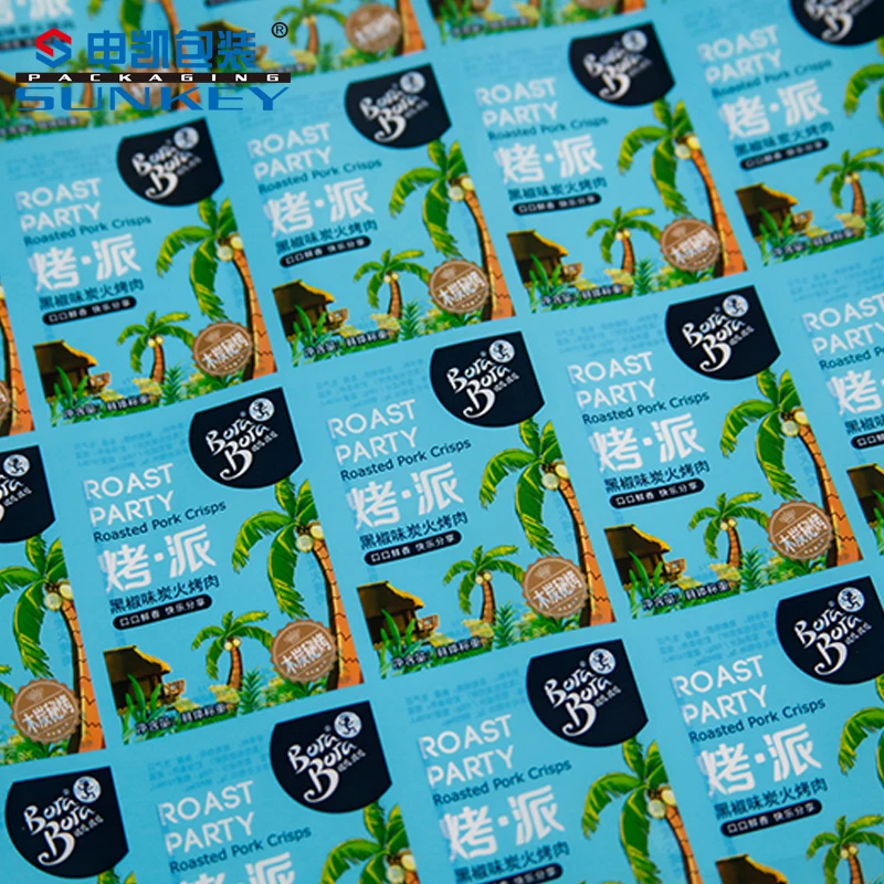 Custom Printed Moisture Proof Plastic Food Packaging Plastic Roll Film