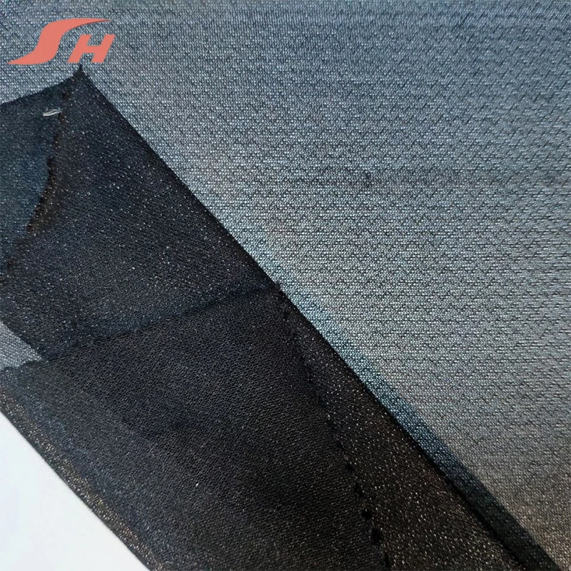 
100% polyester double dot tricot shirt collar interlining 