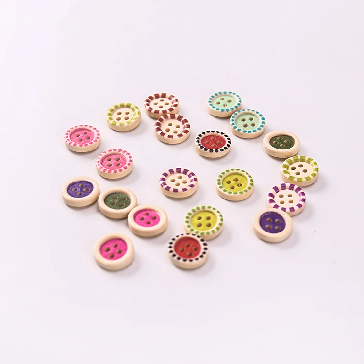 Laser Engraving Black Wooden Button For Clothes