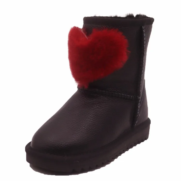 Кожаные водонепроницаемые УГГИ с натуральным мехом