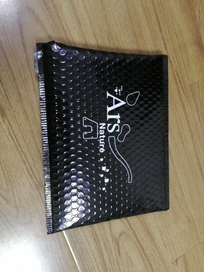 
custom printed matte black poly mailers for lashes 