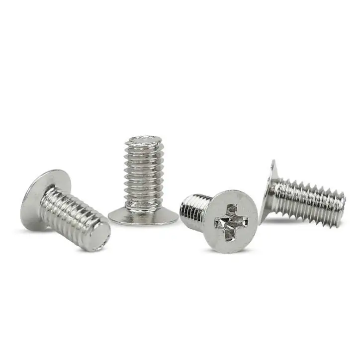 [KM thin head screw] round countersunk head micro screw cross mechanical dental screw M3*6 nickel/black zinc.