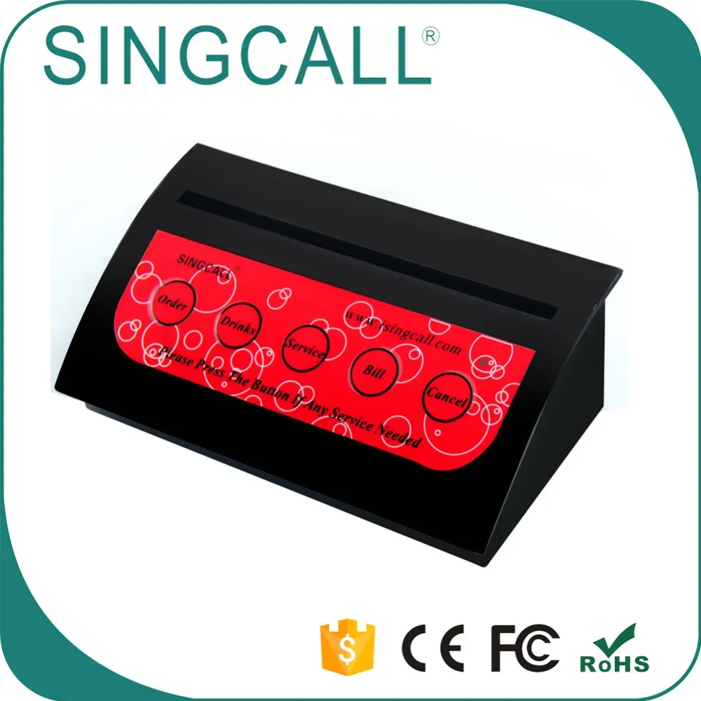  SINGCALL Беспроводная кнопка вызова 5 клавиш система официанта в