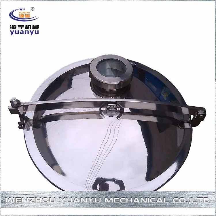 Stainless steel sanitary atmospheric pressure DN200 DN300 DN400 DN500 round manhole cover