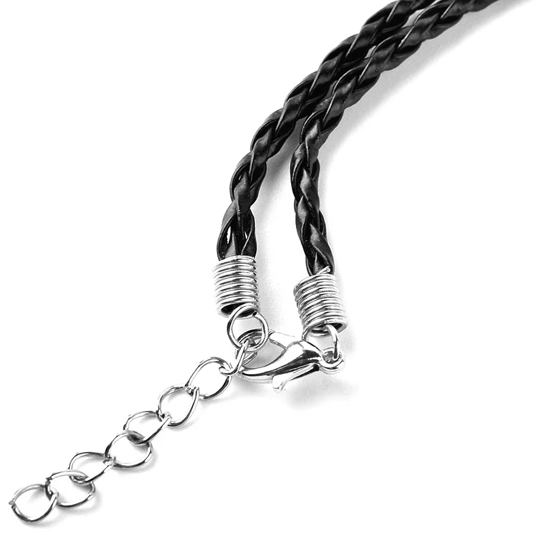 fashion Ouroboros Snake Rune Round Rope Leather Necklaces & Pendants Amulet Lucky Protective Jewelry On The Neck For Girls gift