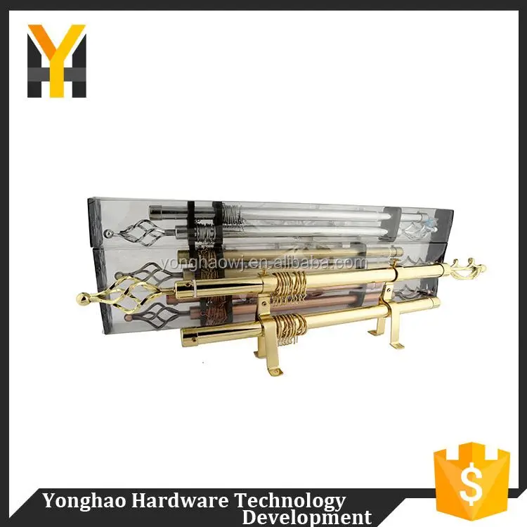Trendy style adjustable metal wrought iron cheap curtain rod