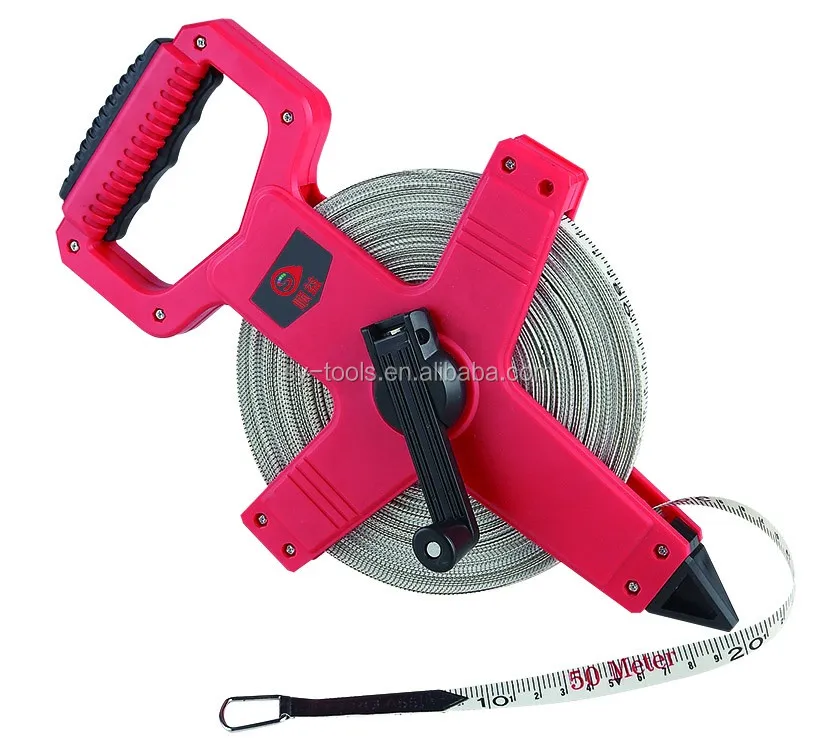 Handy Construction Tools 100 Meter Open Reel transparent measuring tape