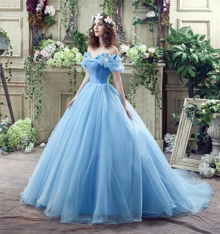 Cheap Quinceanera Dresses Off Shoulder Ball Gown Tulle Pictures For Wholesale