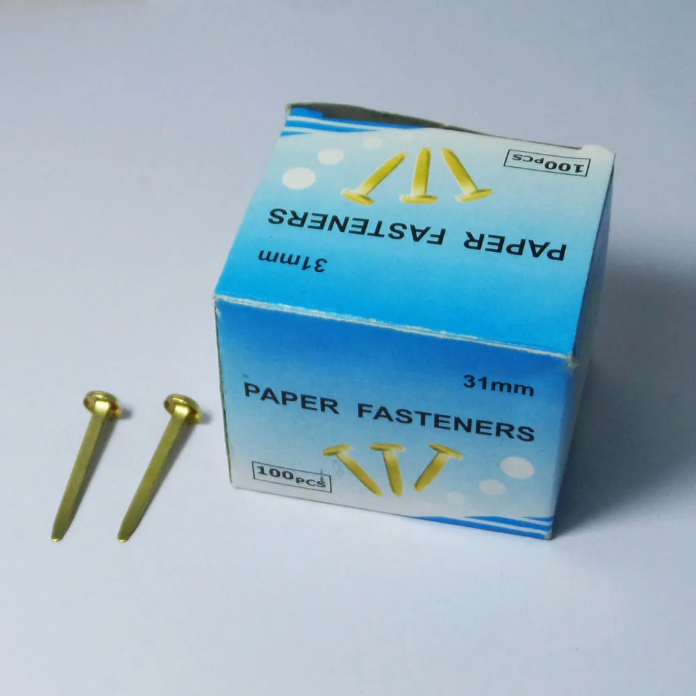 Gold small 31mm round metal clips paper file fastener for office