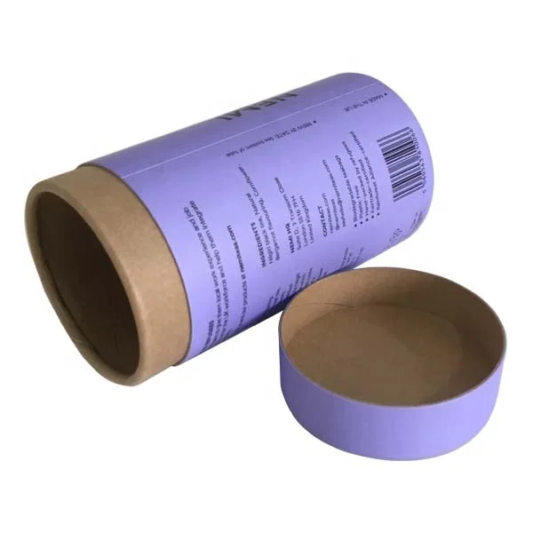 
CMYK printing cylinder custom kraft paper tube with window 