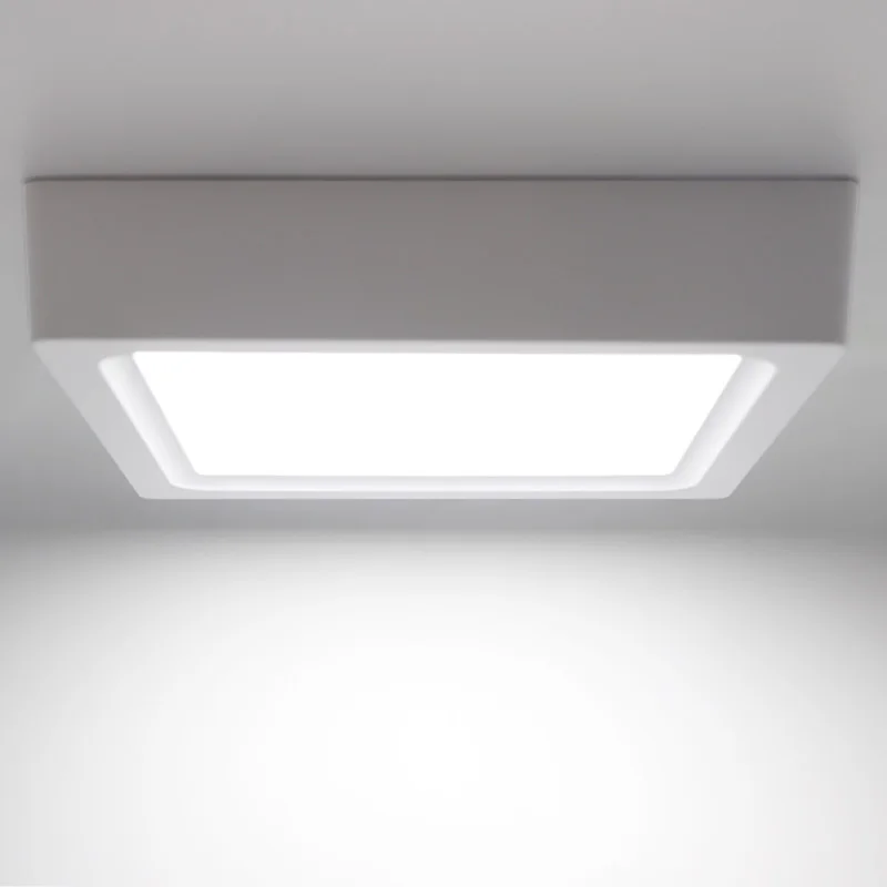 Keou new design Pure while Surface SMD Small 12watt square ceiling  led panel light 12w