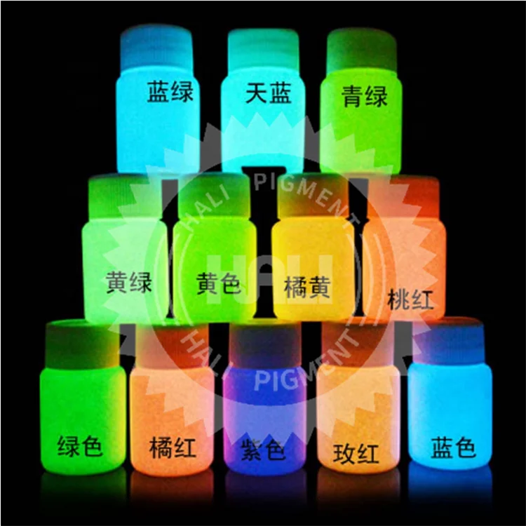 Hali 1kg Phosphor Luminous Pigment Glow In Dark Powder Luminescent Powder For Painting Coating Decorations