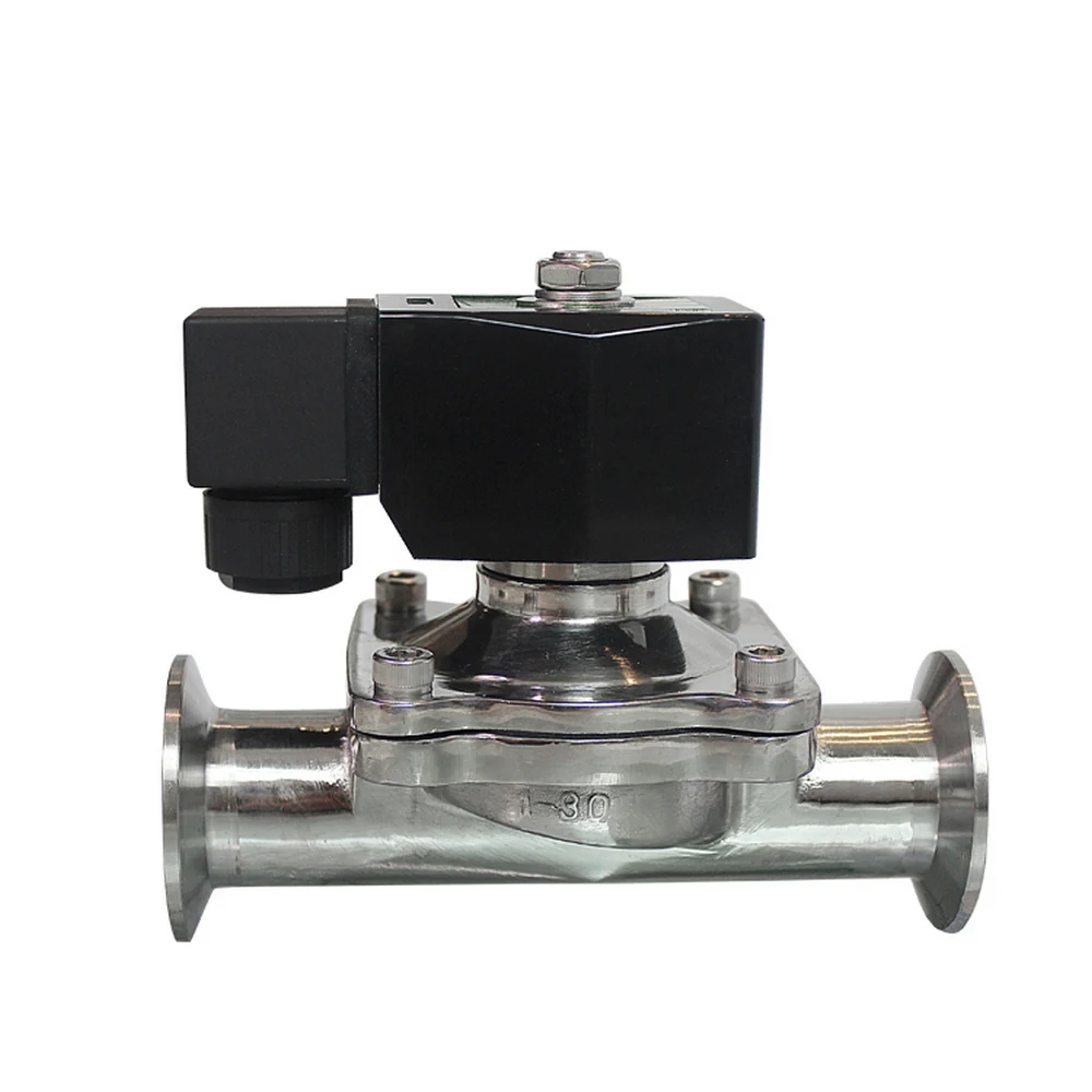 
COVNA 240 Volt Tri Clamp Food Grade Stainless Steel Electric Solenoid Valve 