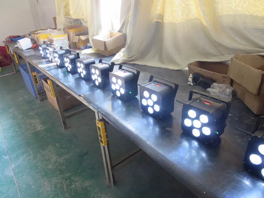 6*18W RGBWAP 6 in 1 Wireless DMX IR Battery Power Led Par  DJ Stage Effect Party Home Light