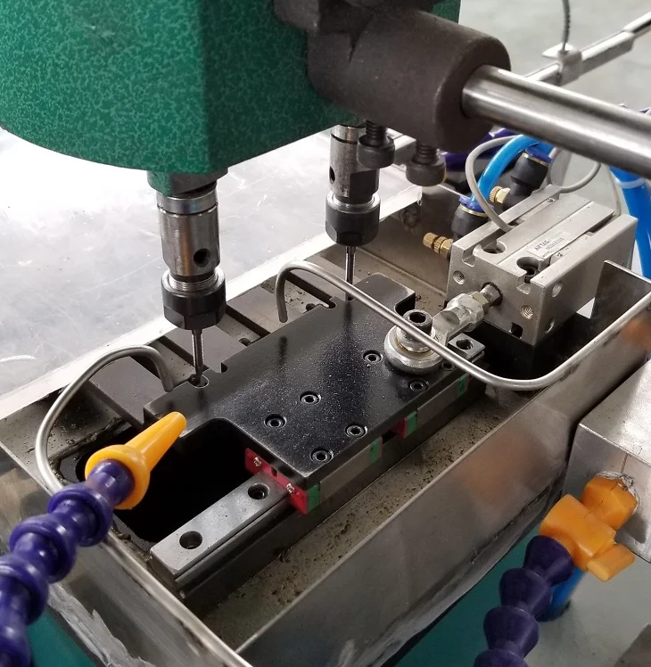 Double head automatic tapping threading machine