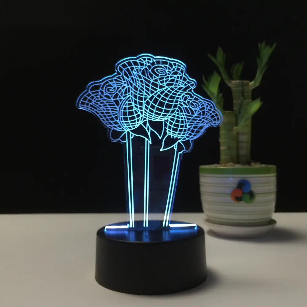 Flight 3D LED Night Light RGB Touch Switch Table Desk Lamp