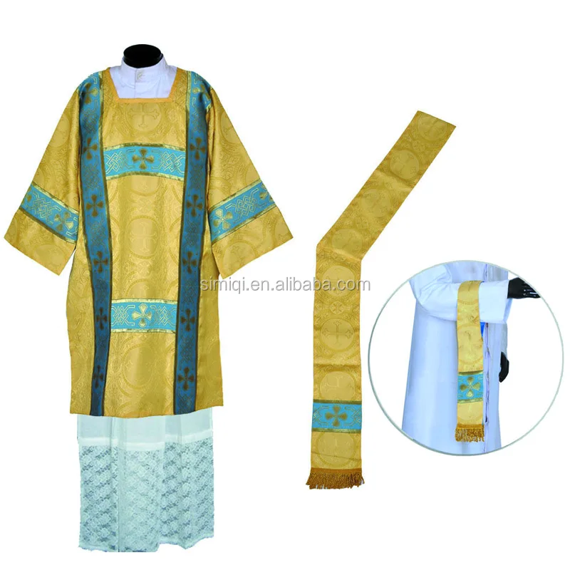 Wholesale Cross Vestment Vintage Gold Brocade Dalmatic