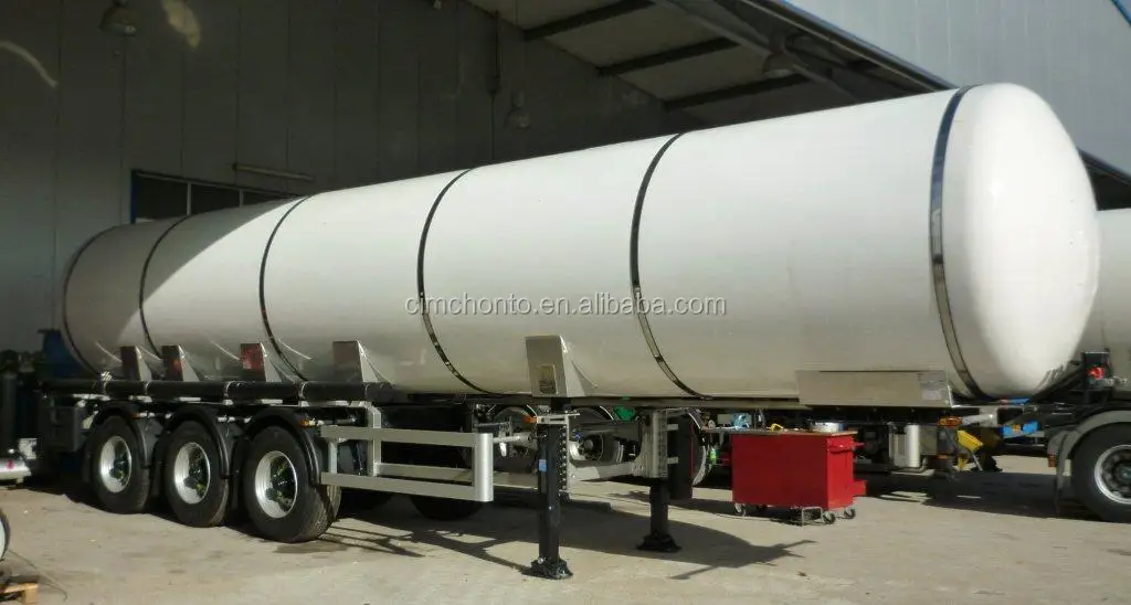good price 52.6m3 refrigerated gas liquid ethane road truck trailer fuel tanker semi trailer used stainless steel price for sale